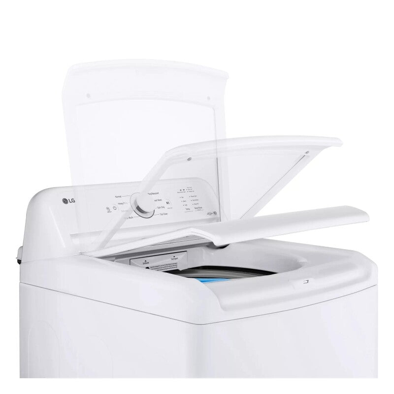 LG 4.1 cu. ft. Capacity Top Load Washer with Agitator and SlamProof Glass Lid - (WT6105CW)