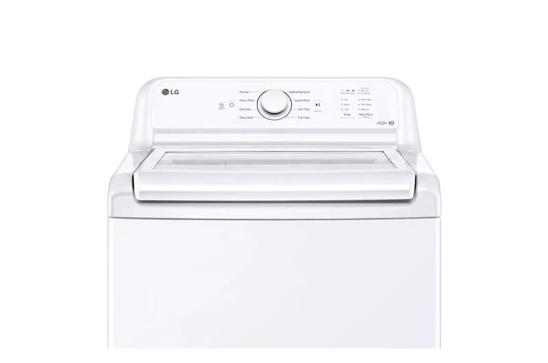 LG 4.1 cu. ft. Capacity Top Load Washer with Agitator and SlamProof Glass Lid - White (WT6105CW)
