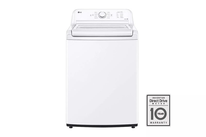 LG 4.1 cu. ft. Capacity Top Load Washer with Agitator and SlamProof Glass Lid - (WT6105CW)
