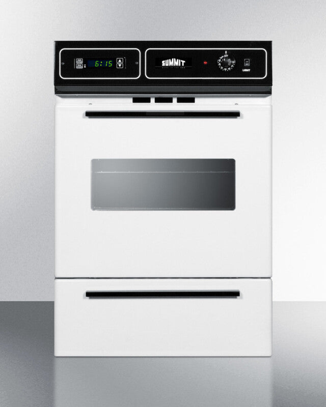 Summit 24" Wide Gas Wall Oven - White (WTM7212KW)