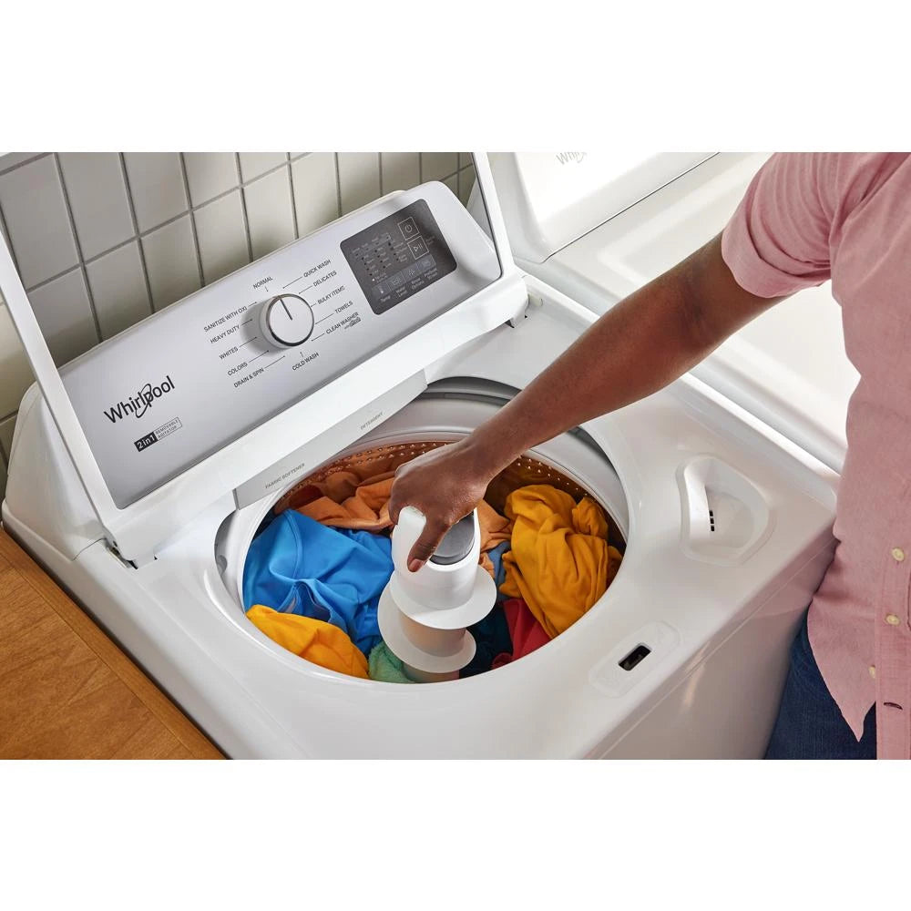 WHIRLPOOL 4.2 - 4.3 Cu. Ft. Whirlpool® Top Load Washer with 2-in-1 Removable Agitator - White (WTW4107SW)