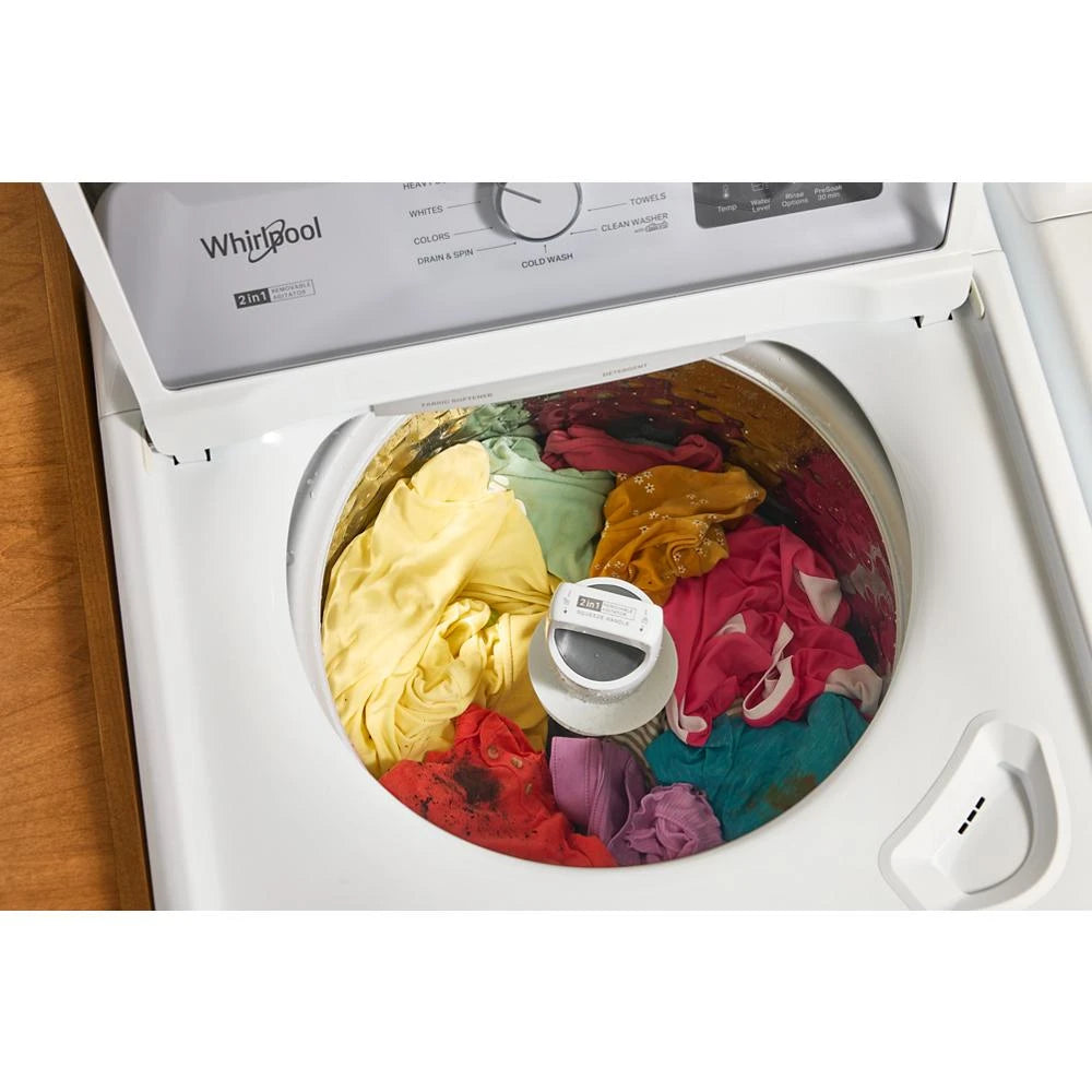 WHIRLPOOL 4.2 - 4.3 Cu. Ft. Whirlpool® Top Load Washer with 2-in-1 Removable Agitator - White (WTW4107SW)