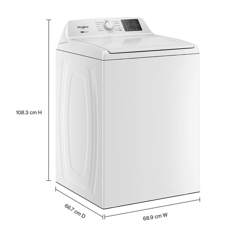 WHIRLPOOL 4.2 - 4.3 Cu. Ft. Whirlpool® Top Load Washer with 2-in-1 Removable Agitator - White (WTW4107SW)