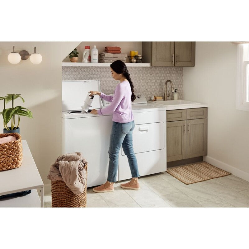 Whirlpool 3.8?3.9 Cu. Ft. Whirlpool® Top Load Washer with Removable Agitator - White (WTW4957PW)