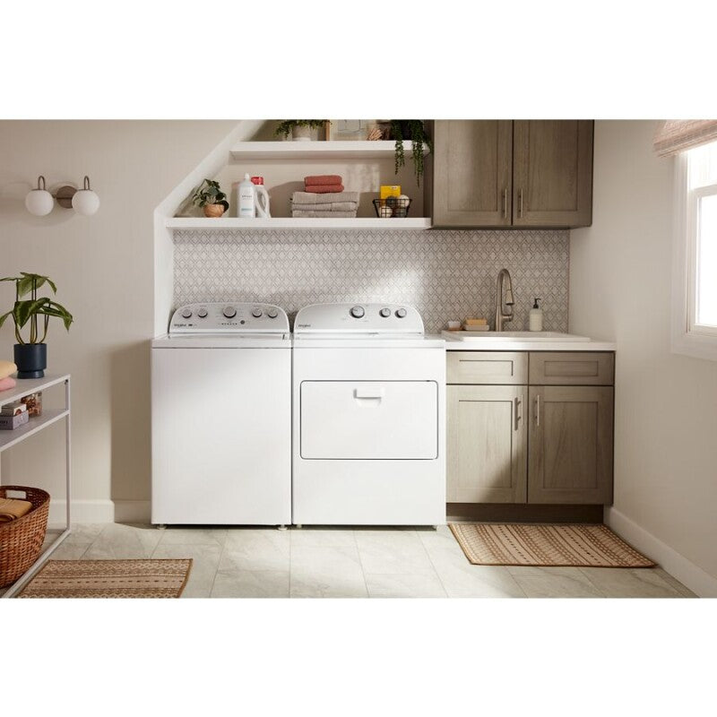 Whirlpool 3.8?3.9 Cu. Ft. Whirlpool® Top Load Washer with Removable Agitator - White (WTW4957PW)