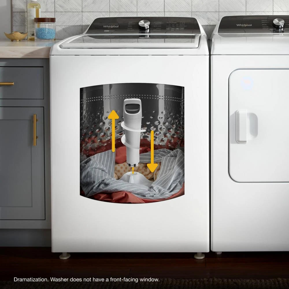 WHIRLPOOL 4.7-4.8 Cu. Ft. Top Load Washer with 2 in 1 Removable Agitator - White (WTW5057LW)