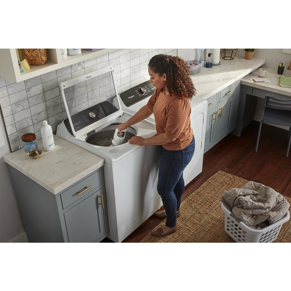 WHIRLPOOL 4.7-4.8 Cu. Ft. Top Load Washer with 2 in 1 Removable Agitator - White (WTW5057LW)