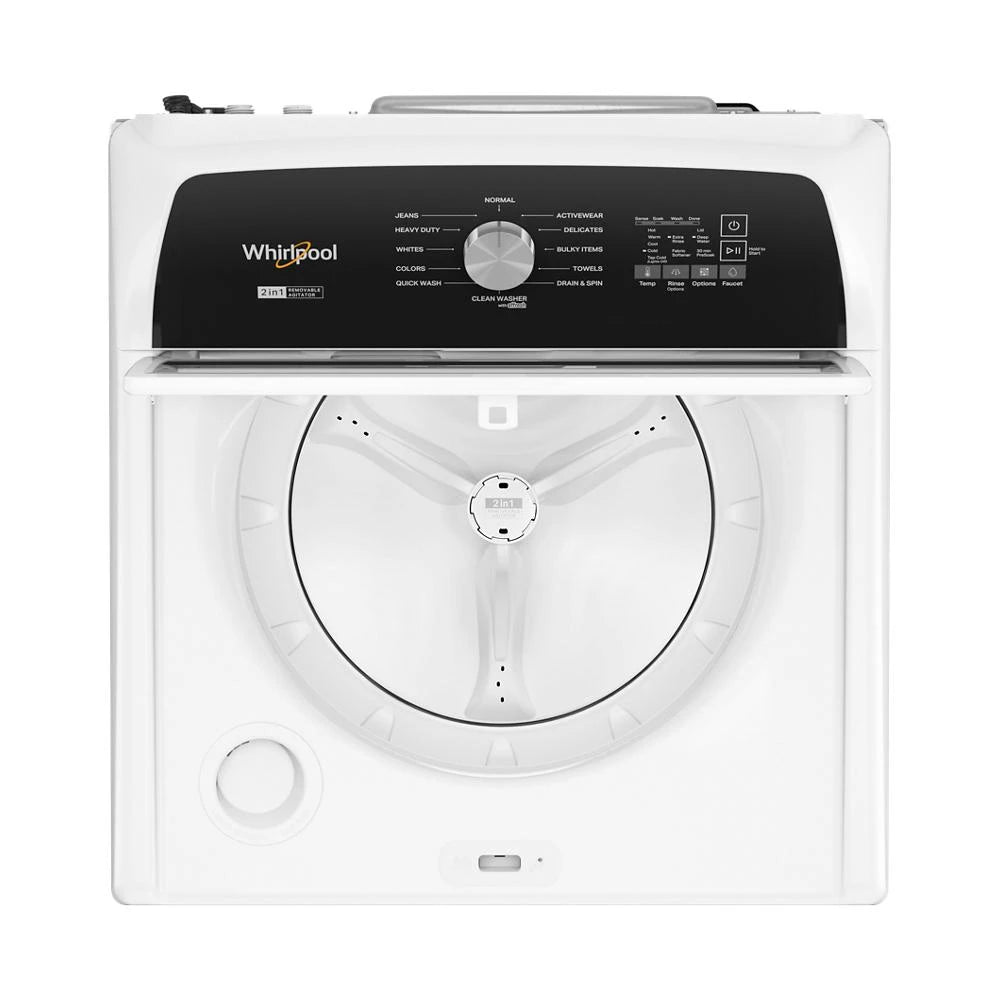 WHIRLPOOL 4.7-4.8 Cu. Ft. Top Load Washer with 2 in 1 Removable Agitator - White (WTW5057LW)