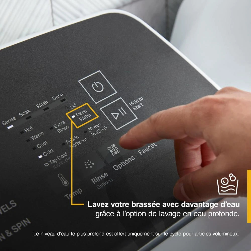 Whirlpool 4.7-4.8 Cu. Ft. Top Load Washer with 2 in 1 Removable Agitator - White (WTW5057LW)