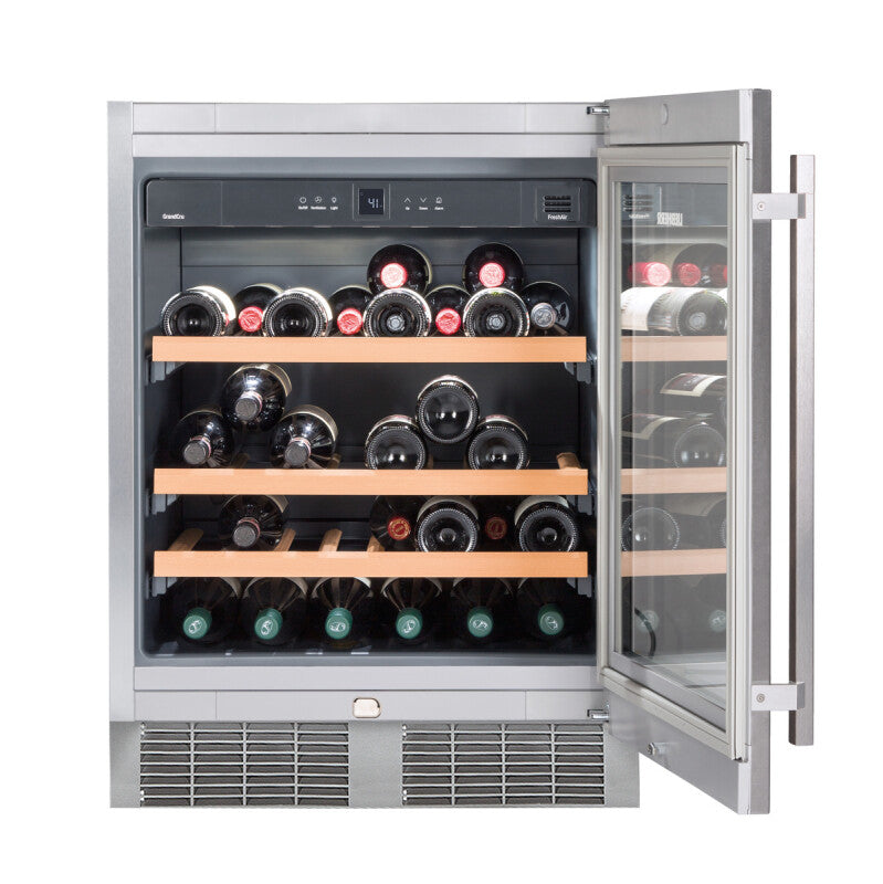 LIEBHERR Under-worktop wine storage fridge - Stainless Steel (WU4500)
