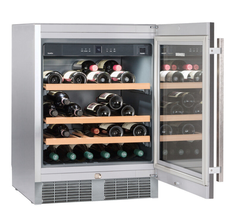 LIEBHERR Under-worktop wine storage fridge - Stainless Steel (WU4500)