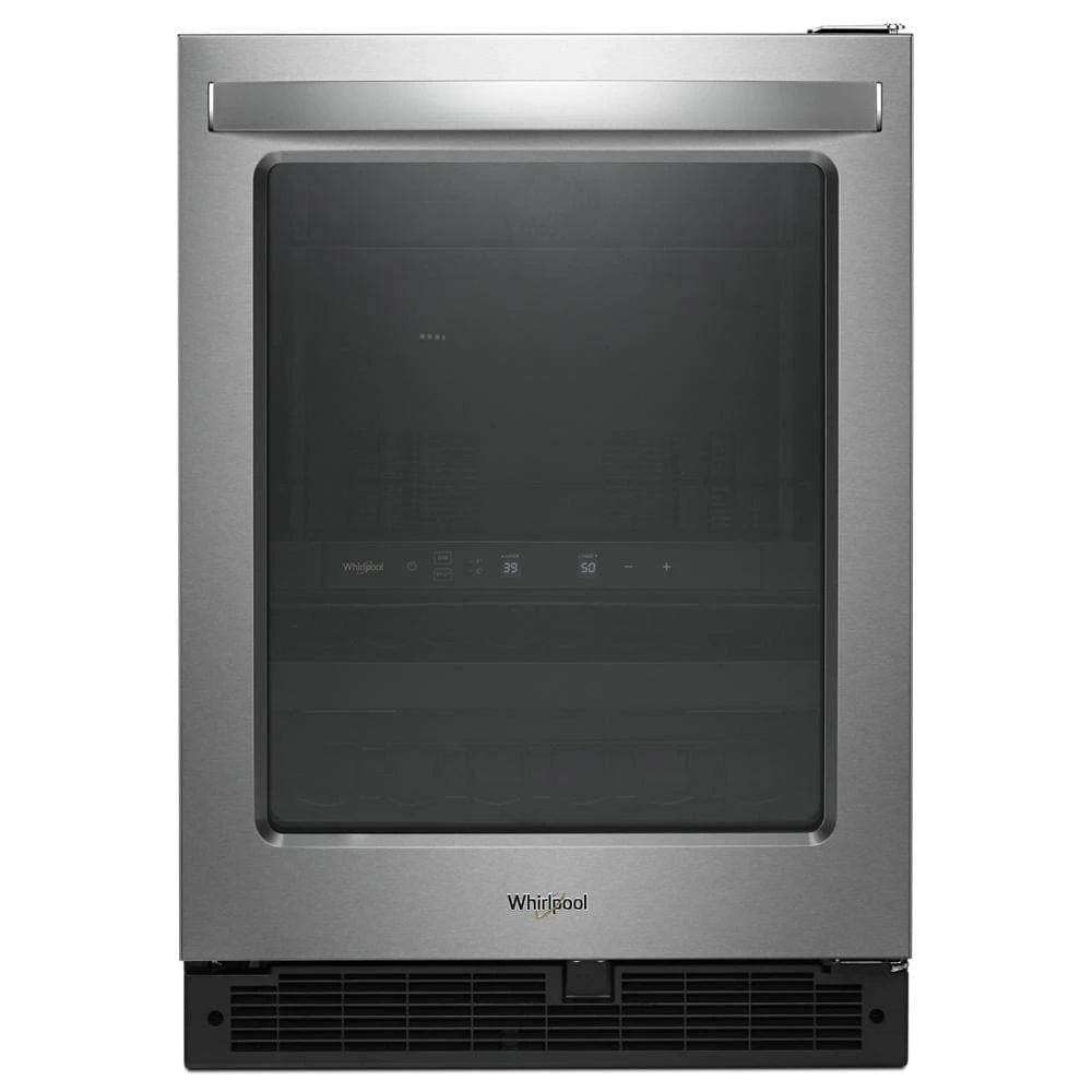 WHIRLPOOL 24-inch Wide Undercounter Beverage Center - 5.2 cu. ft. - Fingerprint Resistant Stainless Steel (WUB50X24HZ)