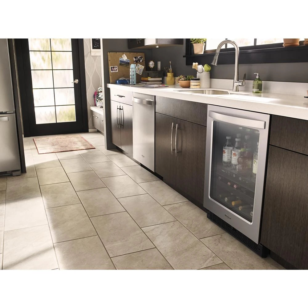WHIRLPOOL 24-inch Wide Undercounter Beverage Center - 5.2 cu. ft. - Fingerprint Resistant Stainless Steel (WUB50X24HZ)