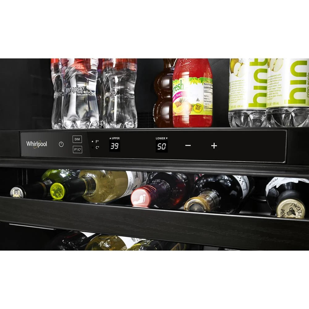 WHIRLPOOL 24-inch Wide Undercounter Beverage Center - 5.2 cu. ft. - Fingerprint Resistant Stainless Steel (WUB50X24HZ)