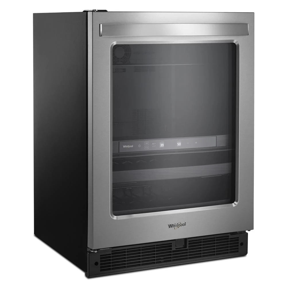WHIRLPOOL 24-inch Wide Undercounter Beverage Center - 5.2 cu. ft. - Fingerprint Resistant Stainless Steel (WUB50X24HZ)