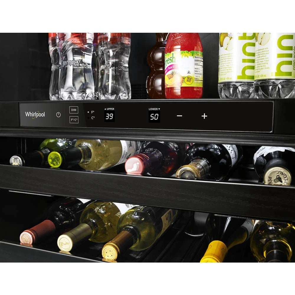 WHIRLPOOL 24-inch Wide Undercounter Beverage Center - 5.2 cu. ft. - Fingerprint Resistant Stainless Steel (WUB50X24HZ)