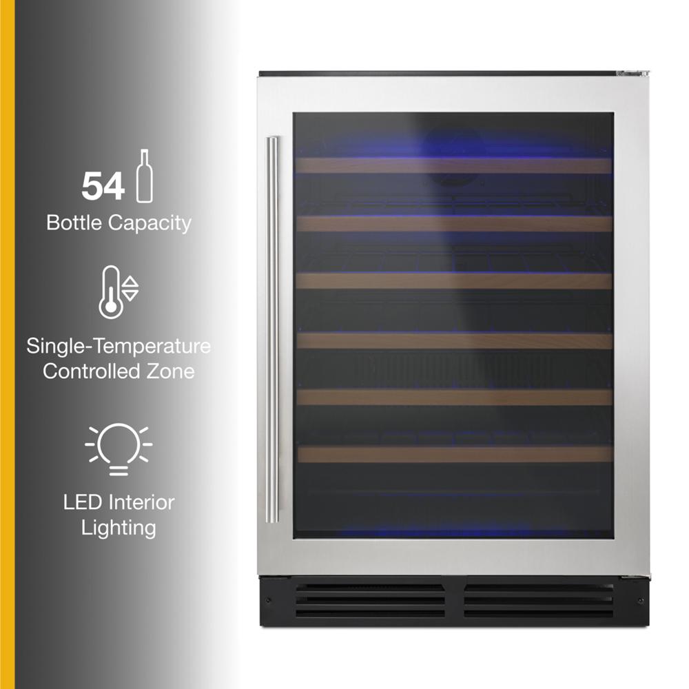 Whirlpool 24" Undercounter Wine Center with Custom Temperature Control - Stainless Steel (WUW35X24DS)