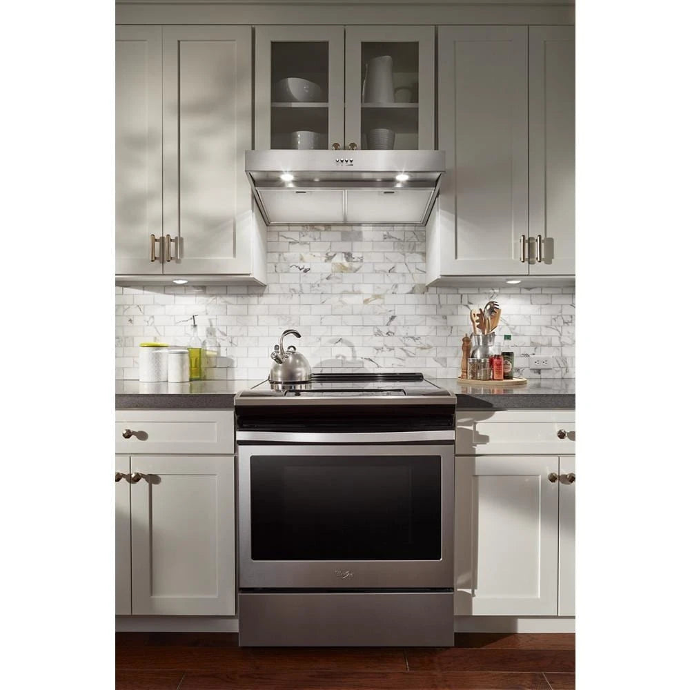 Whirlpool 36" Range Hood with Full-Width Grease Filters - Stainless Steel (WVU37UC6FS)