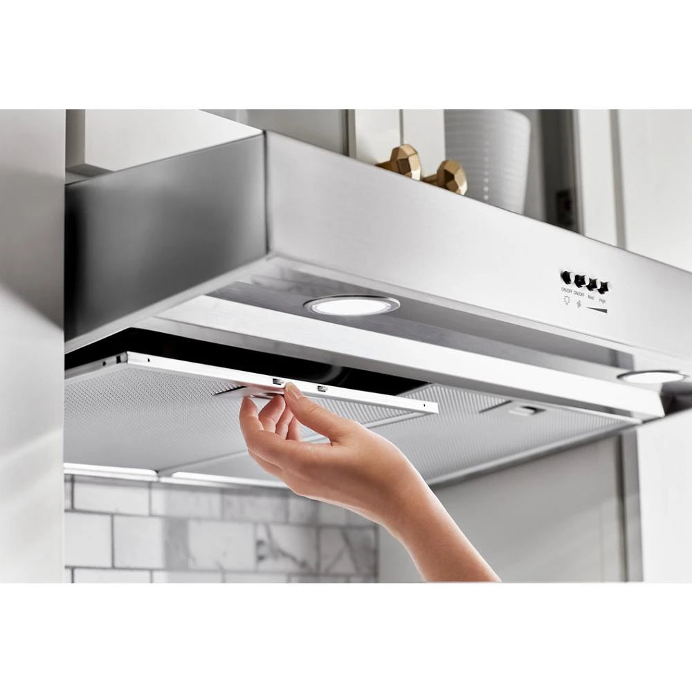 Whirlpool 36" Range Hood with Full-Width Grease Filters - Stainless Steel (WVU37UC6FS)