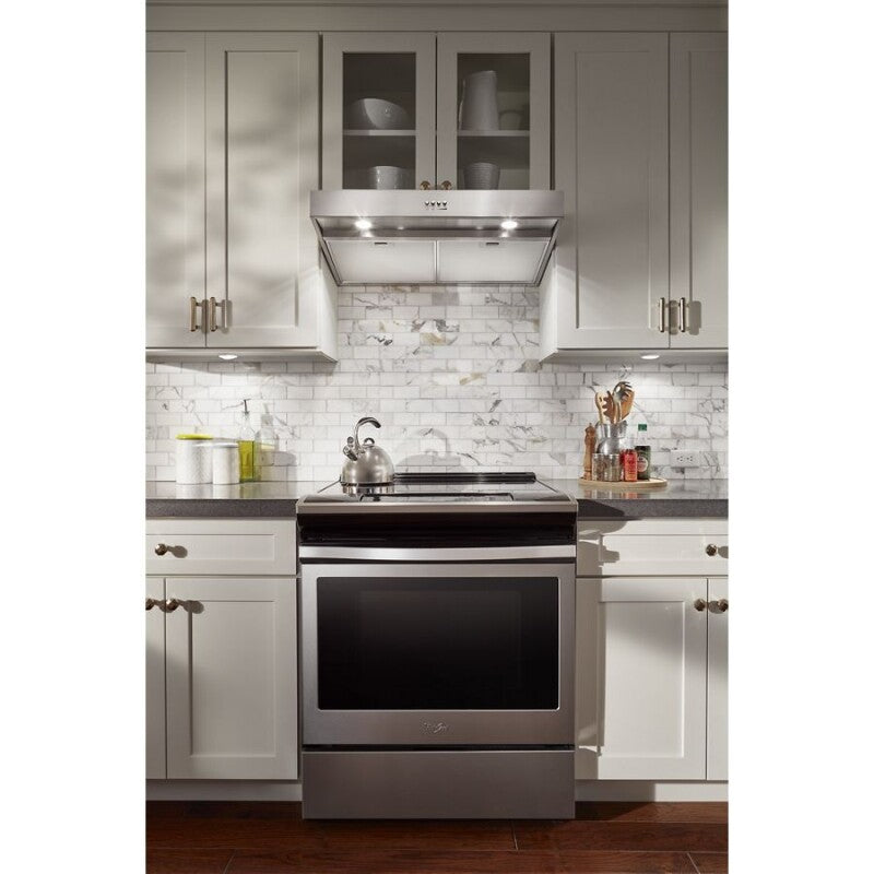 Whirlpool 36" Range Hood with Full-Width Grease Filters - Stainless Steel (WVU37UC6FS)