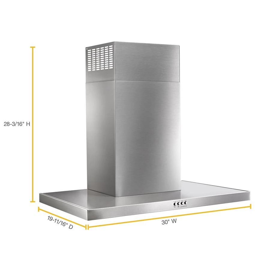 KITCHENAID 30" Stainless Steel Wall Mount Flat Range Hood - Stainless Steel (WVW57UC0FS)