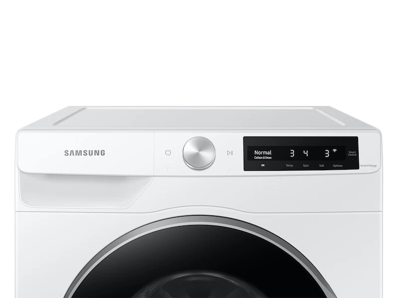 SAMSUNG 2.5 cu. ft. Compact Front Load Washer with AI Smart Dial and Super Speed Wash in White - White (WW25B6900AWA2)