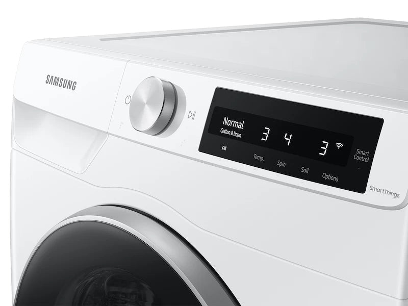 SAMSUNG 2.5 cu. ft. Compact Front Load Washer with AI Smart Dial and Super Speed Wash in White - White (WW25B6900AWA2)