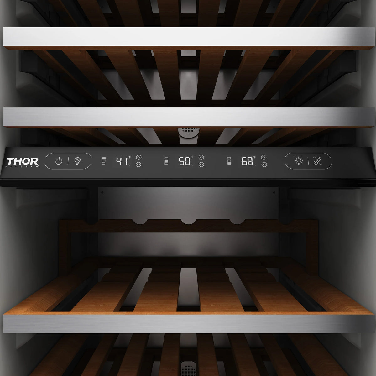 THOR KITCHEN 24-inch Built-in Column Wine Cooler, Panel Ready - Stainless Steel (XRF24CWC)