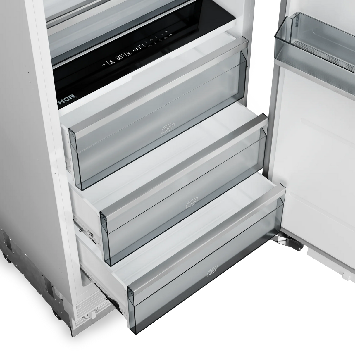 THOR KITCHEN 30-inch Built-in Refrigerator Column, Stainless Steel Panel Ready - Stainless Steel (XRF30CRFSS)