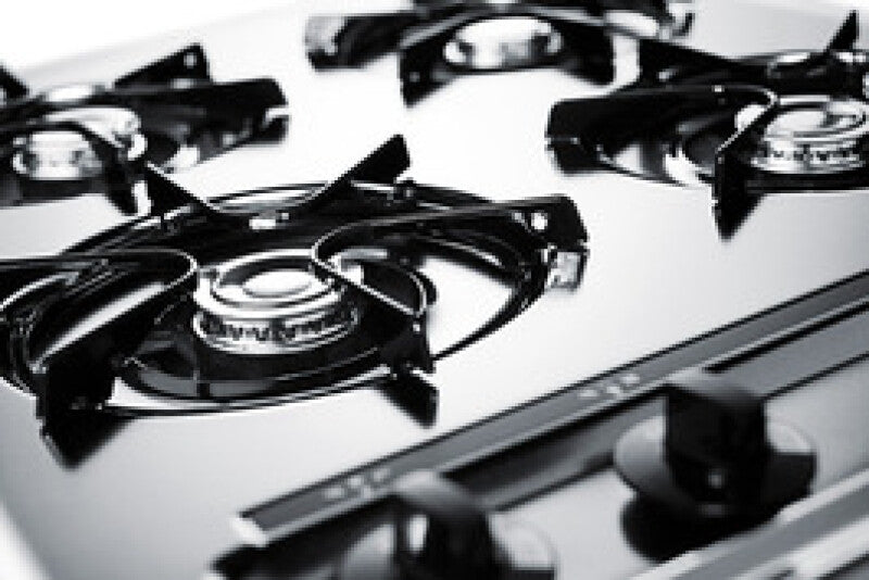 Summit 24" Wide 4-Burner Gas Cooktop - Chrome (ZNL03P)
