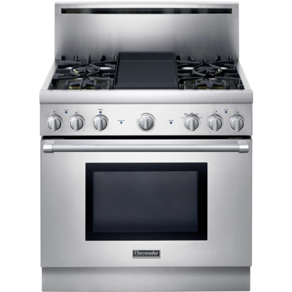 Thermador 36 Pro Harmony(TM) All-Gas Range with 4 Star(R) Burners (2 w/ ExtraLow(R)) and Electric Griddle - Other (PRG364EDH)