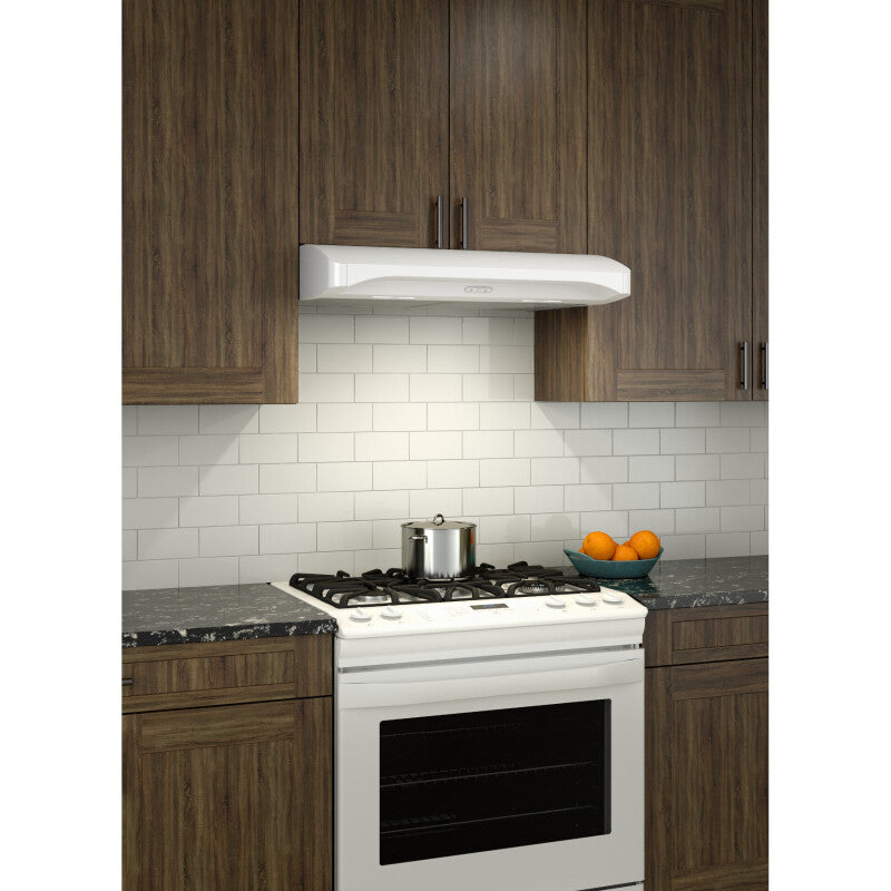 BROAN Broan(R) Elite 30-Inch Convertible Under-Cabinet Range Hood, White, 375 Max Blower CFM -  (ALT230WW)