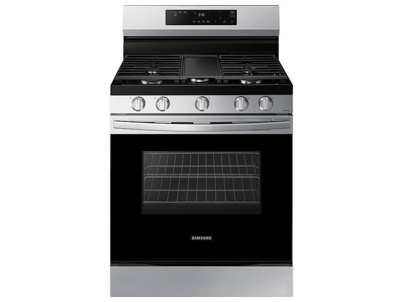 SAMSUNG 6.0 cu. ft. Smart Freestanding Gas Range with Integrated Griddle in Stainless Steel -  (NX60A6111SS)