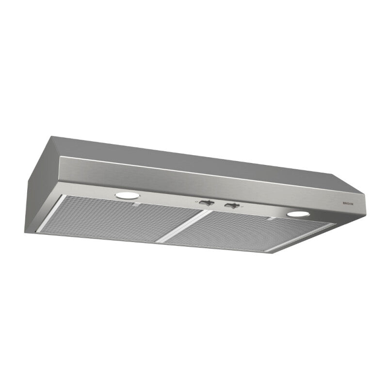 BROAN Glacier 24-Inch 300 Max Blower CFM 5 Sones Stainless Steel Range Hood -  (BCSD124SS)