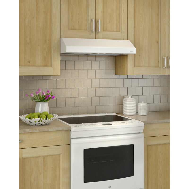 BROAN Broan(R) 30-Inch Convertible Under-Cabinet Range Hood, ENERGY STAR(R), 300 Max Blower CFM, White -  (BCSEK130WW)