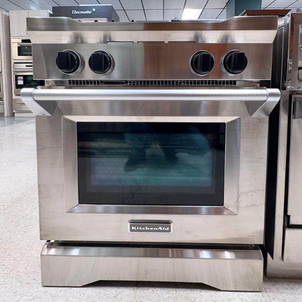 KITCHENAID 30'' 4-Burner Dual Fuel Freestanding Range, Commercial-Style Stainless Steel - Other (KDRS407VSS)