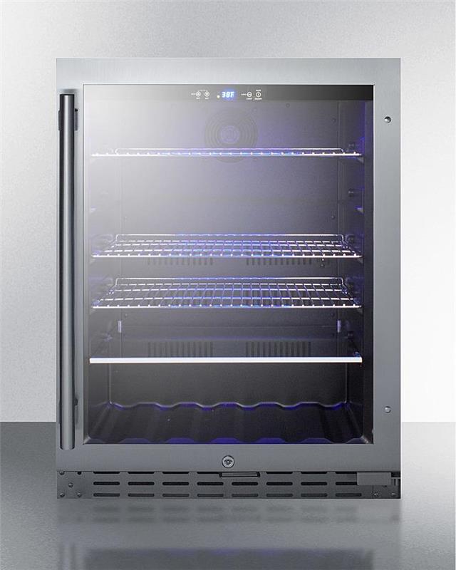 Summit 24" Wide Built-In Beverage Cooler, ADA Compliant - Black (ALBV2466)