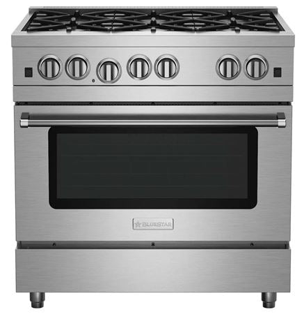 BLUESTAR 36" Culinary Series (RCS) Open Burner Range - (6) Burners - Stainless Steel (RCS36SBV2PLT)