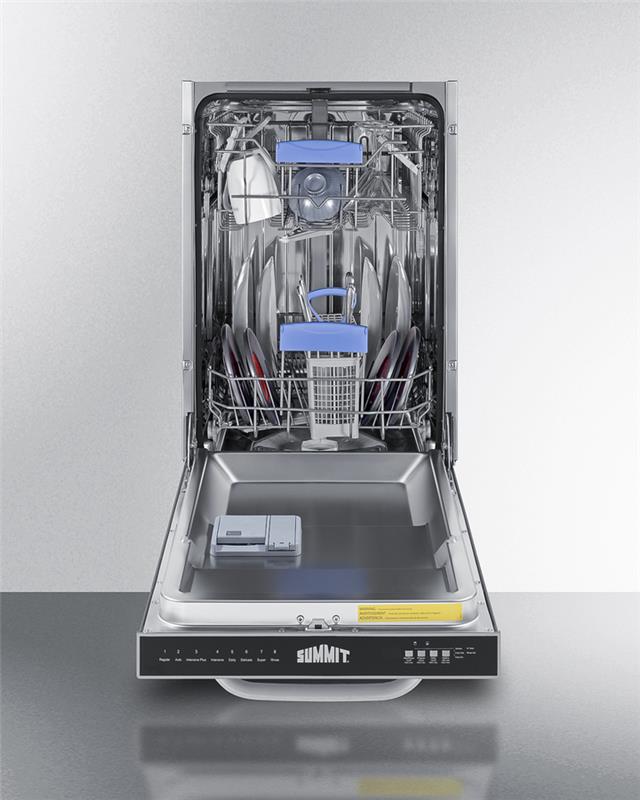SUMMIT 18" Wide Built-In Dishwasher, ADA Compliant - Stainless Steel (DW185SSADA)