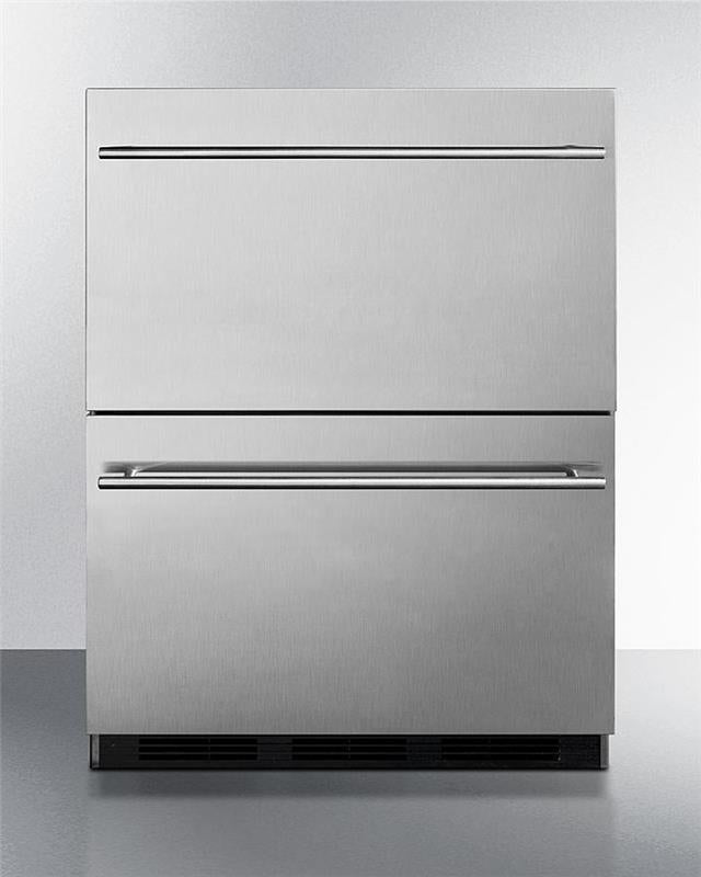 Summit 24" Wide 2-Drawer All-Refrigerator, ADA Compliant - Stainless Steel (SP6DBS2D7ADA)