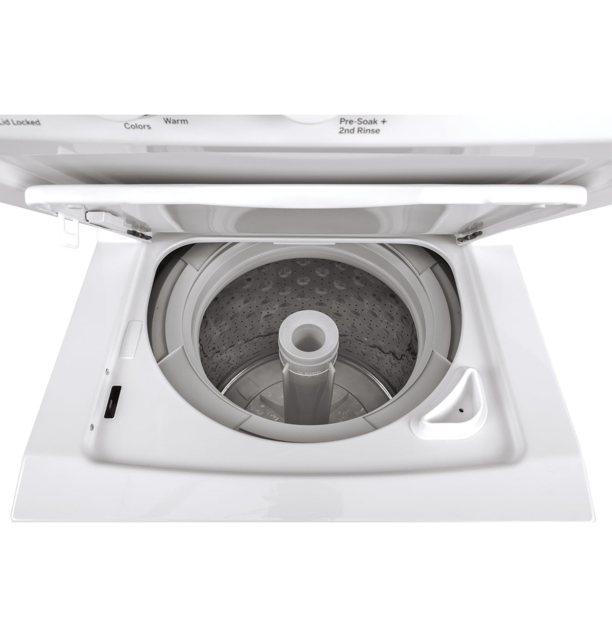 GE APPLIANCES GE Unitized Spacemaker(R) 2.3 cu. ft. Capacity Washer with Stainless Steel Basket and 4.4 cu. ft. Capacity Gas Dryer -  (GUD24GSSMWW)