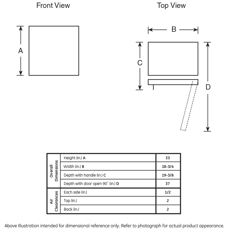 GE APPLIANCES GE(R) ENERGY STAR(R) Double-Door Compact Refrigerator -  (GDE03GGKBB)