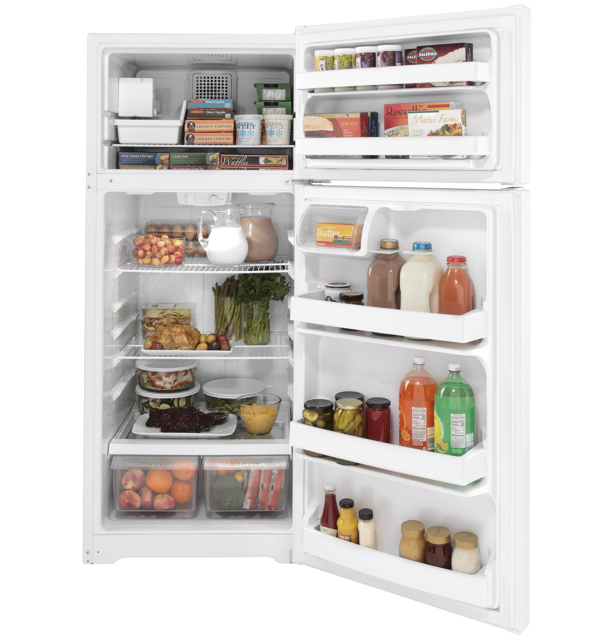 GE APPLIANCES GE(R) ENERGY STAR(R) 17.5 Cu. Ft. Top-Freezer Refrigerator -  (GIE18DTNRWW)