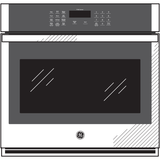 GE APPLIANCES GE(R) 30" Smart Built-In Self-Clean Single Wall Oven with Never-Scrub Racks -  (JTS3000SNSS)