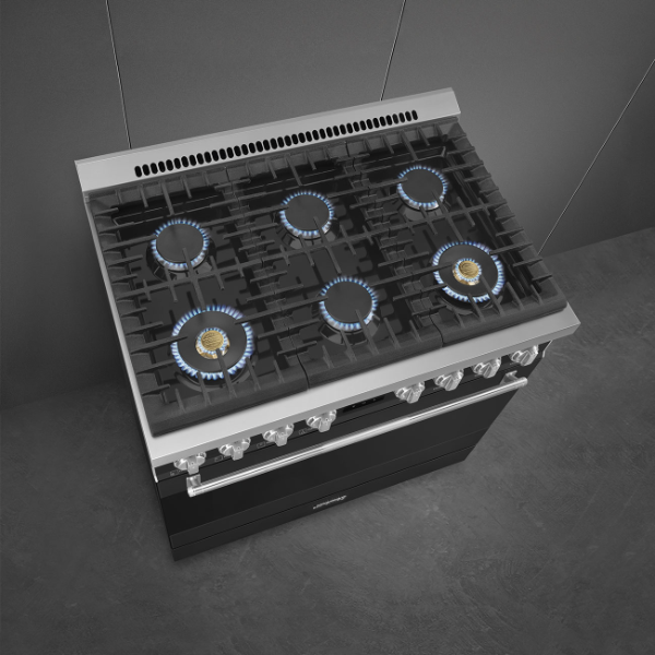 SMEG  Range with Gas Hob 36" Aesthetic - Anthracite (SPR36UGGAN)