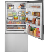 GE APPLIANCES GE(R) ENERGY STAR(R) 17.7 Cu. Ft. Counter-Depth Bottom-Freezer Refrigerator -  (GBE17HYRFS)