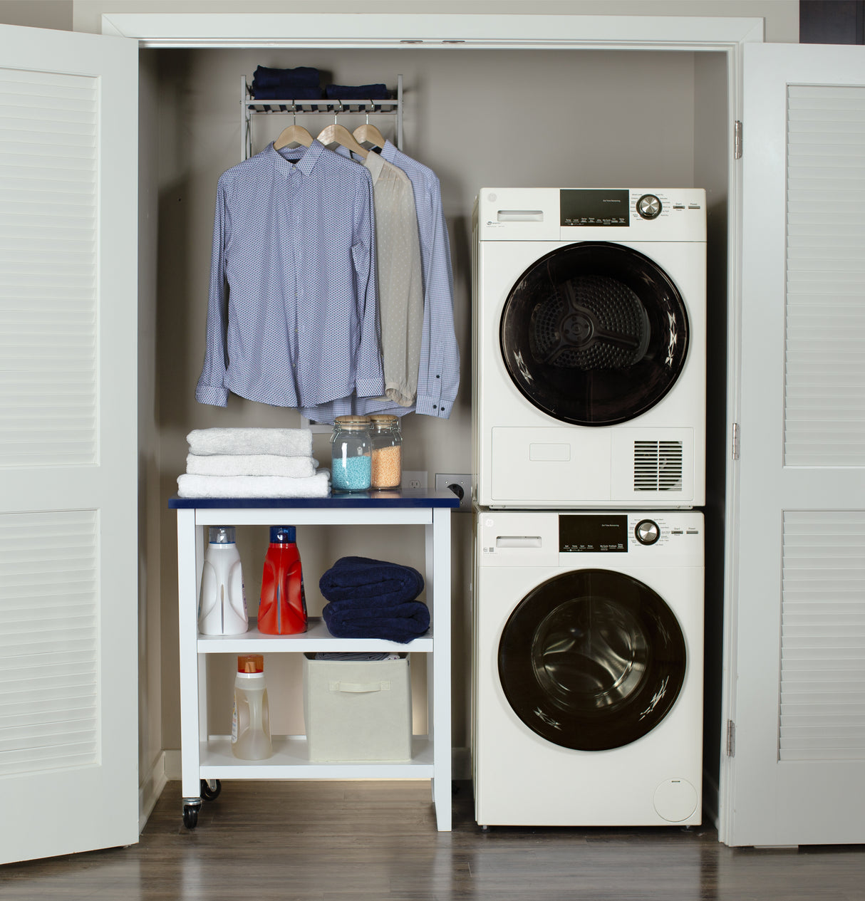 GE APPLIANCES GE(R) ENERGY STAR(R) 24" 4.1 Cu.Ft. Front Load Ventless Condenser Electric Dryer with Stainless Steel Basket -  (GFT14ESSMWW)