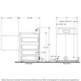 GE APPLIANCES GE 6.2 cu. ft. Capacity Gas&#x00A0;Dryer&#x00A0;with Up To 120 ft. Venting and Shallow Depth&#x200B; -  (GTX33GASKWW)
