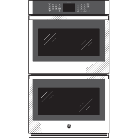 GE APPLIANCES GE(R) 27" Smart Built-In Double Wall Oven -  (JKD3000DNWW)