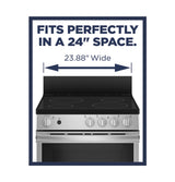 GE APPLIANCES GE(R) 24" Free-Standing/Slide-in Front Control Range with Steam Clean and Large Window -  (JAS640RMSS)